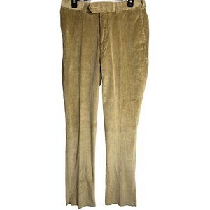 NWT Norm Thompson men corduroy pants 32x36 RAW hem Flat front stretch pocket